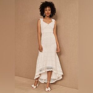 Romantic Sau Lee Natalia White Lace Dress